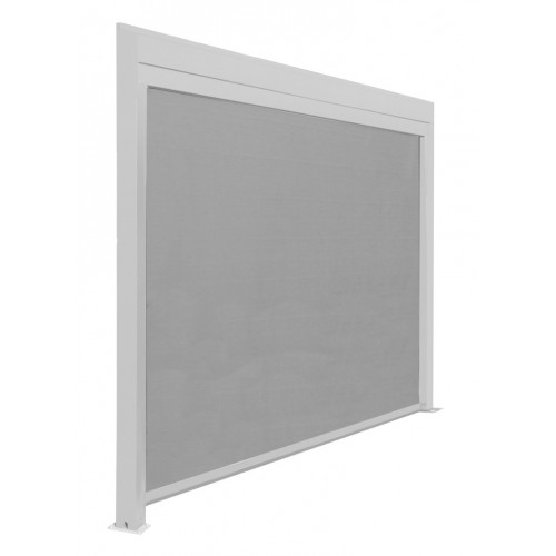 Rideau BioClim 3M pour Pergola Autoporetee - Aluminium époxy blanc - TPEP perle - PROLOISIRS