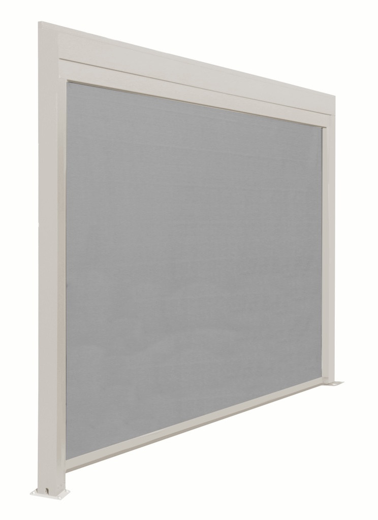 PROLOISIRS Rideau Latéral 4m pour Pergola Autoportée Mira Aluminium et TPEP Crème et - vue 2
