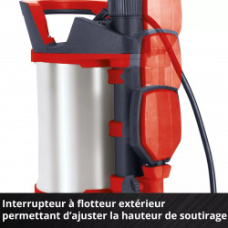 Kit de drainage 2-en-1 eaux claires et chargées – GE-DP 7535 N LL ECO – 750 W – 18 500 l/h – Particules 35 mm - EINHELL