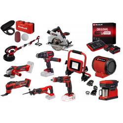 Kit chantier sans fil Einhell – 10 outils Power X-Change + 2 batteries 4.0Ah + chargeur - EINHELL