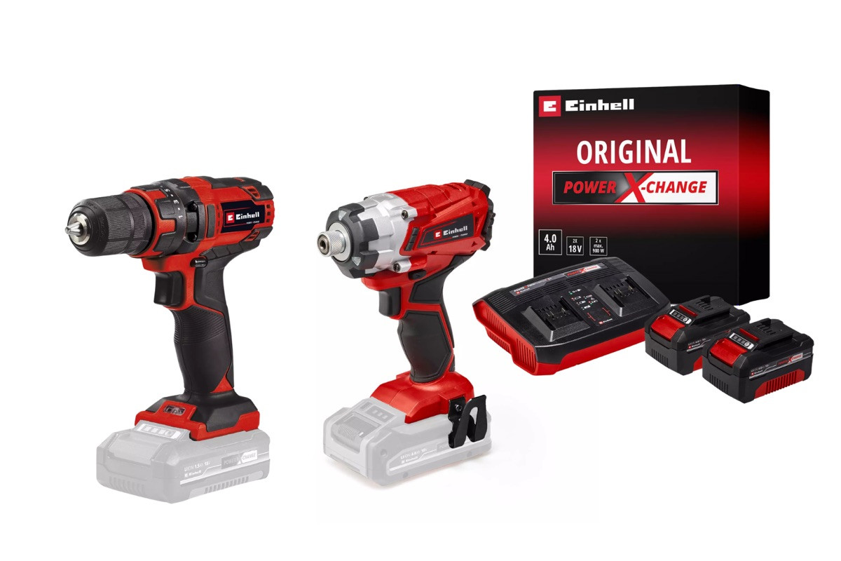 Kit vissage sans fil Einhell ? Visseuse à chocs + perceuse visseuse + 2 batteries 4.0Ah + chargeur - vue 3