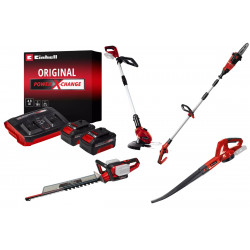 Kit jardin sans fil Einhell – Coupe-bordure, souffleur, taille-haies, ébrancheur + 2 batteries 4.0Ah de marque EINHELL , référence: J9025600