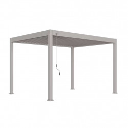 Pergola bioclimatique - Ombréa VS - autoportante - 3x4M - Beige sable - S1 - 300x400x258 cm - CHALET & JARDIN