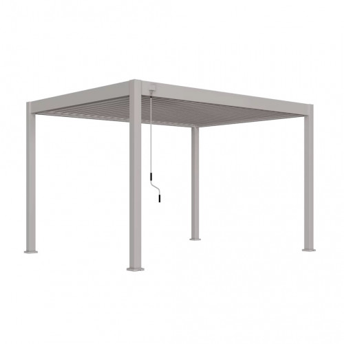 Pergola bioclimatique - Ombréa VS - autoportante - 3x4M - Beige sable - S1 - 300x400x258 cm - CHALET & JARDIN