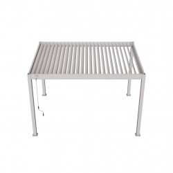Pergola bioclimatique - Ombréa VS - autoportante - 3x4M - Beige sable - S1 - 300x400x258 cm - CHALET & JARDIN
