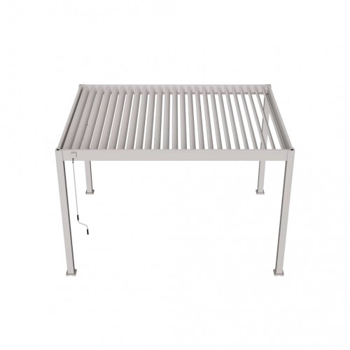 Pergola bioclimatique - Ombréa VS - autoportante - 3x4M - Beige sable - S1 - 300x400x258 cm - CHALET & JARDIN