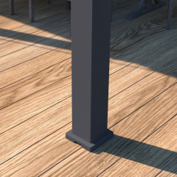Pergola bioclimatique - Ombréa - autoportante - 4x8M - Anthracite - ELMO - 400x800x258 cm - CHALET & JARDIN