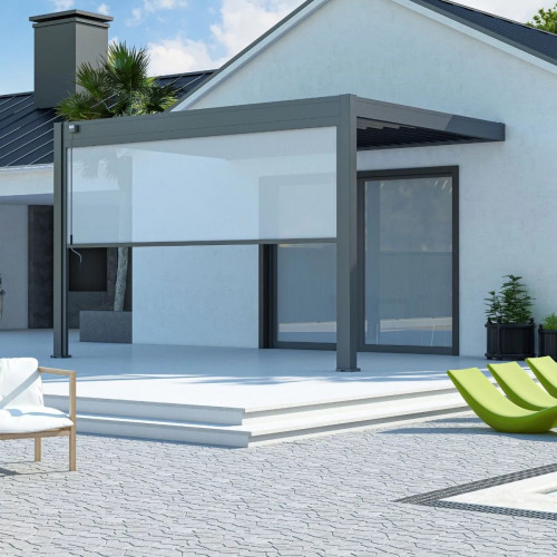 Store latéral manuel - 4M - Ombréa S2 - Anthracite - CHALET & JARDIN