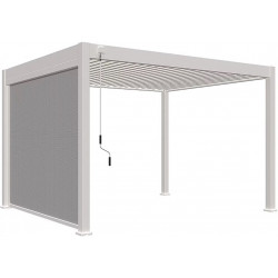 Store vertical motorisé pergola 279 cm - aluminium textilène – blanc de marque Ombréa, référence: J9029400