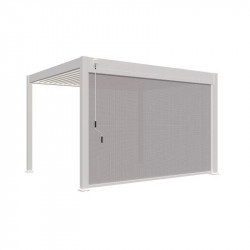 Store latéral motorisé - 4M - Ombréa S2 - Blanc - CHALET & JARDIN