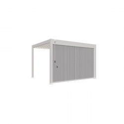 Store latéral manuel - 4M - Ombréa S2 - Blanc - CHALET & JARDIN
