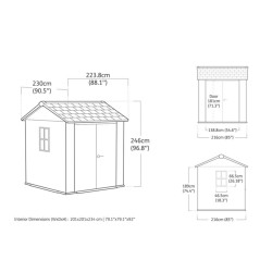 Abri de jardin - NEWTON PLUS 775 - anthracite - CHALET & JARDIN