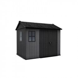 Abri De Jardin - double porte et panneaux en polypropylène traité anti-UV - NEWTON PLUS 975 - 5.7m² - Gris de marque CHALET & JARDIN, référence: J9030900