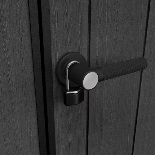 Abri De Jardin - double porte et panneaux en polypropylène traité anti-UV - NEWTON PLUS 975 - 5.7m² - Gris - CHALET & JARDIN