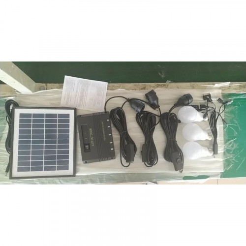 Station d’énergie solaire portable -SES-M - avec 3 ampoules et chargeur USB - CHALET & JARDIN