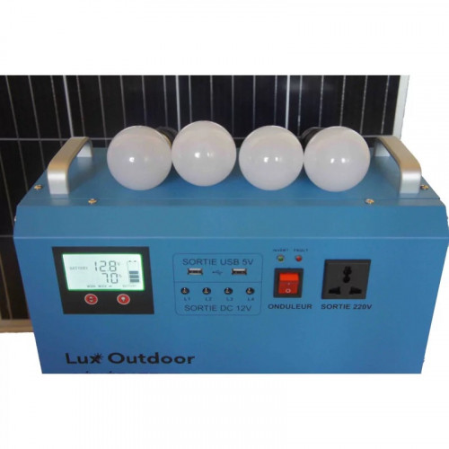 Staton d'énergie solaire - SHS1265 - Onduleur hybride - panneau 150W - CHALET & JARDIN