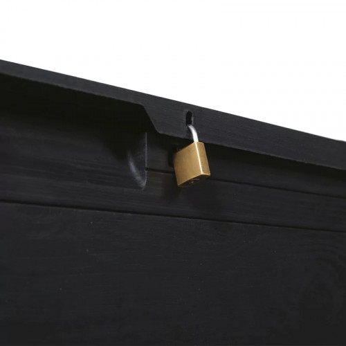 Coffre de jardin 160L en résine effet bois - WOODY'S - Anthracite - CHALET & JARDIN