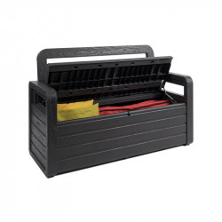 Coffre banc de jardin 263L en résine - FOREVERSPRING - Anthracite - CHALET & JARDIN