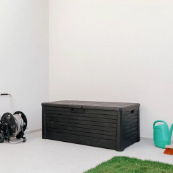 Coffre banc de jardin 550L - Florida - en résine - anthracite de marque CHALET & JARDIN, référence: J9032200