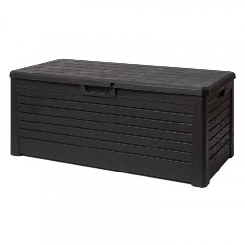 Coffre banc de jardin 550L - Florida - en résine - anthracite - CHALET & JARDIN