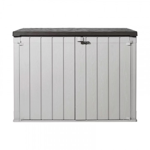 Coffre de jardin multifonctions - Storaway PLUS 2XL – 2270L - Taupe et Marron - CHALET & JARDIN