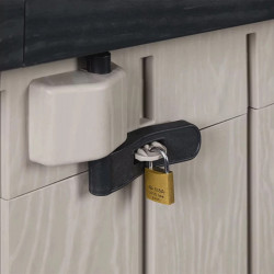 Coffre de jardin multifonctions - Storaway PLUS 2XL – 2270L - Taupe et Marron - CHALET & JARDIN