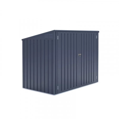 Coffre de jardin multifonctions en métal – 2000L - gris - CHALET & JARDIN