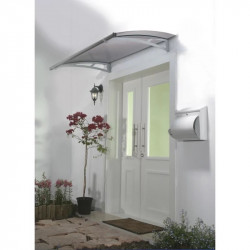 Marquise transparente en polycarbonate avec kit de fixation - CHALET & JARDIN