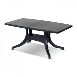Table de jardin rectangulaire en résine 160 x 90 cm - CHALET & JARDIN