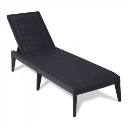 Bain de soleil réglable en résine effet jute de marque CHALET & JARDIN, référence: J9036800