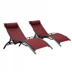 Lot de 2 transats en aluminium – MONACO de marque CHALET & JARDIN, référence: J9036900