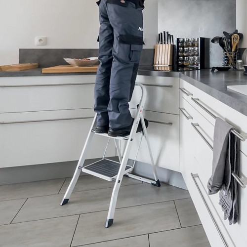 Marchepied acier 2 marches – Hailo K15 - hauteur travail max 2,46M - HAILO