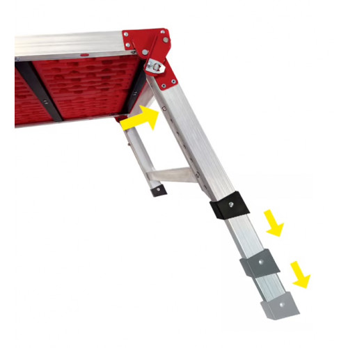 Plateforme de travail télescopique - Hailo PL090+ - hauteur de travail max. 2,6M - HAILO