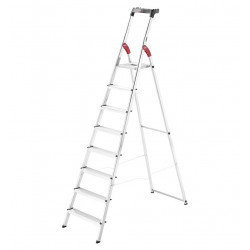 Escabeau aluminium pliable 8 marches Hailo L60 – Ultra léger et sécurisé - 3,7M de marque HAILO, référence: B9037700