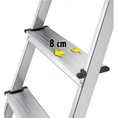 Escabeau aluminium pliable 8 marches Hailo L60 – Ultra léger et sécurisé - 3,7M - HAILO