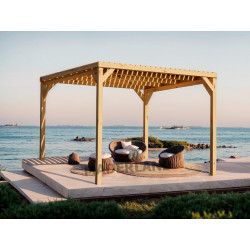 Pergola en bois autoportante – modèle TOULOUSE – 600 x 400 cm - Maderland
