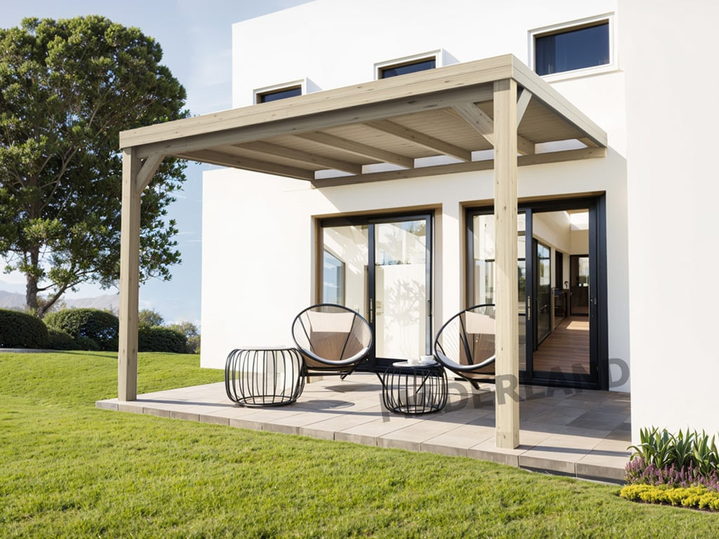 Pergola adossée en bois Reims 600 x 300 cm Maderland - vue 2
