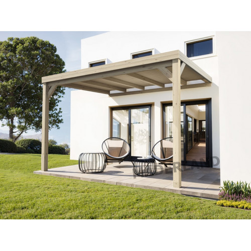 Pergola en bois adossée – modèle REIMS – 600 x 400 cm - Maderland