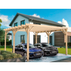Carport en bois autoportant – modèle NÎMES – 600 x 400 cm de marque Maderland, référence: J9042700