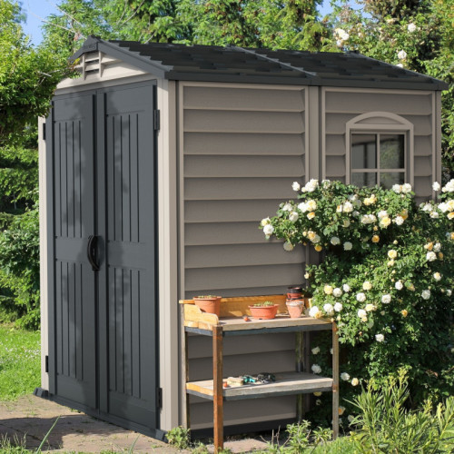 Abri de jardin en PVC - Storemate - 6x6 - 3,65m² - plancher inclus - Duramax