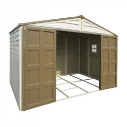 Abri de jardin en PVC - woodbridge - 10x8 - 8m² - kit 1 fenêtre et kit fondation inclus de marque Duramax, référence: J9043600