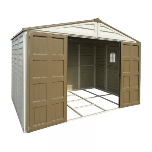 Abri de jardin en PVC - woodbridge - 10x8 - 8m² - kit 1 fenêtre et kit fondation inclus - Duramax