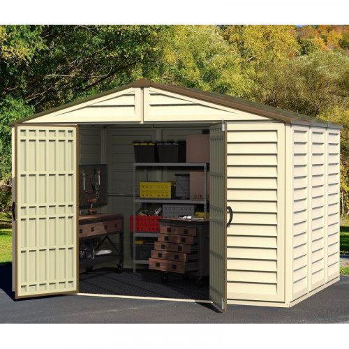 Abri de jardin en PVC - woodbridge - 10x8 - 8m² - kit 1 fenêtre et kit fondation inclus - Duramax