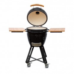 Barbecue Kamado 50 noir - Ø38.5 cm - Céramique émaillée - Housse et déflecteur inclus de marque Boschmarin, référence: J9044500