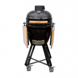 Barbecue Kamado 50 noir - Ø38.5 cm - Céramique émaillée - Housse et déflecteur inclus - Boschmarin