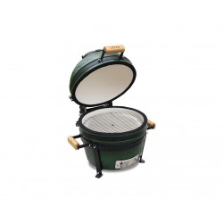 Barbecue Kamado Medium Ø32.5 cm - Vert céramique - Cuisson lente & fumage - Support et grille inclus de marque Boschmarin, référence: J9043900