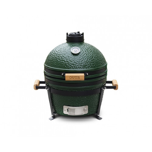 Barbecue Kamado Medium Ø32.5 cm - Vert céramique - Cuisson lente & fumage - Support et grille inclus - Boschmarin