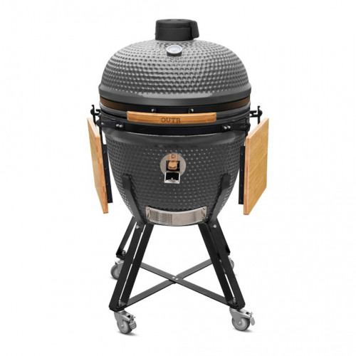 Barbecue Kamado XL60 gris - Ø51.5 cm - Finition élégante - Housse et déflecteur inclus - Boschmarin