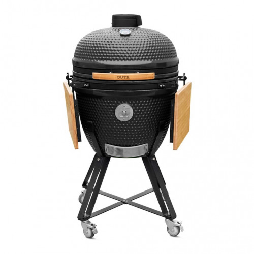 Barbecue Kamado XL60 noir - Ø51.5 cm - Grand format - Housse et déflecteur inclus - Boschmarin