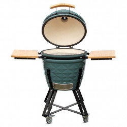Barbecue Kamado Diamond L56 bleu océan - Ø47.8 cm - Céramique émaillée - Housse + déflecteur - Boschmarin